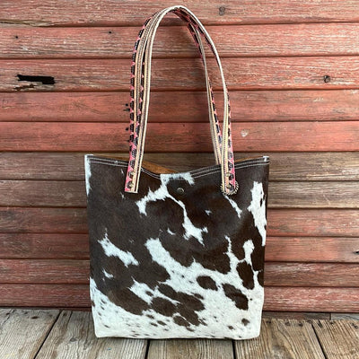 Trisha - Chocolate & White w/ Blank Slate-Trisha-Western-Cowhide-Bags-Handmade-Products-Gifts-Dancing Cactus Designs