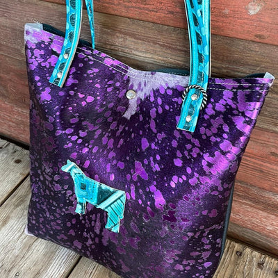 Trisha - Purple Acid w/ Glacier Park Navajo Cow-Trisha-Western-Cowhide-Bags-Handmade-Products-Gifts-Dancing Cactus Designs