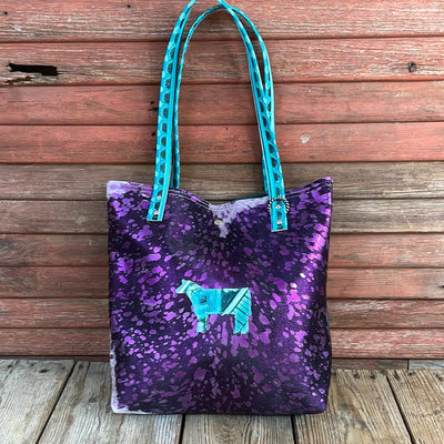 Trisha - Purple Acid w/ Glacier Park Navajo Cow-Trisha-Western-Cowhide-Bags-Handmade-Products-Gifts-Dancing Cactus Designs