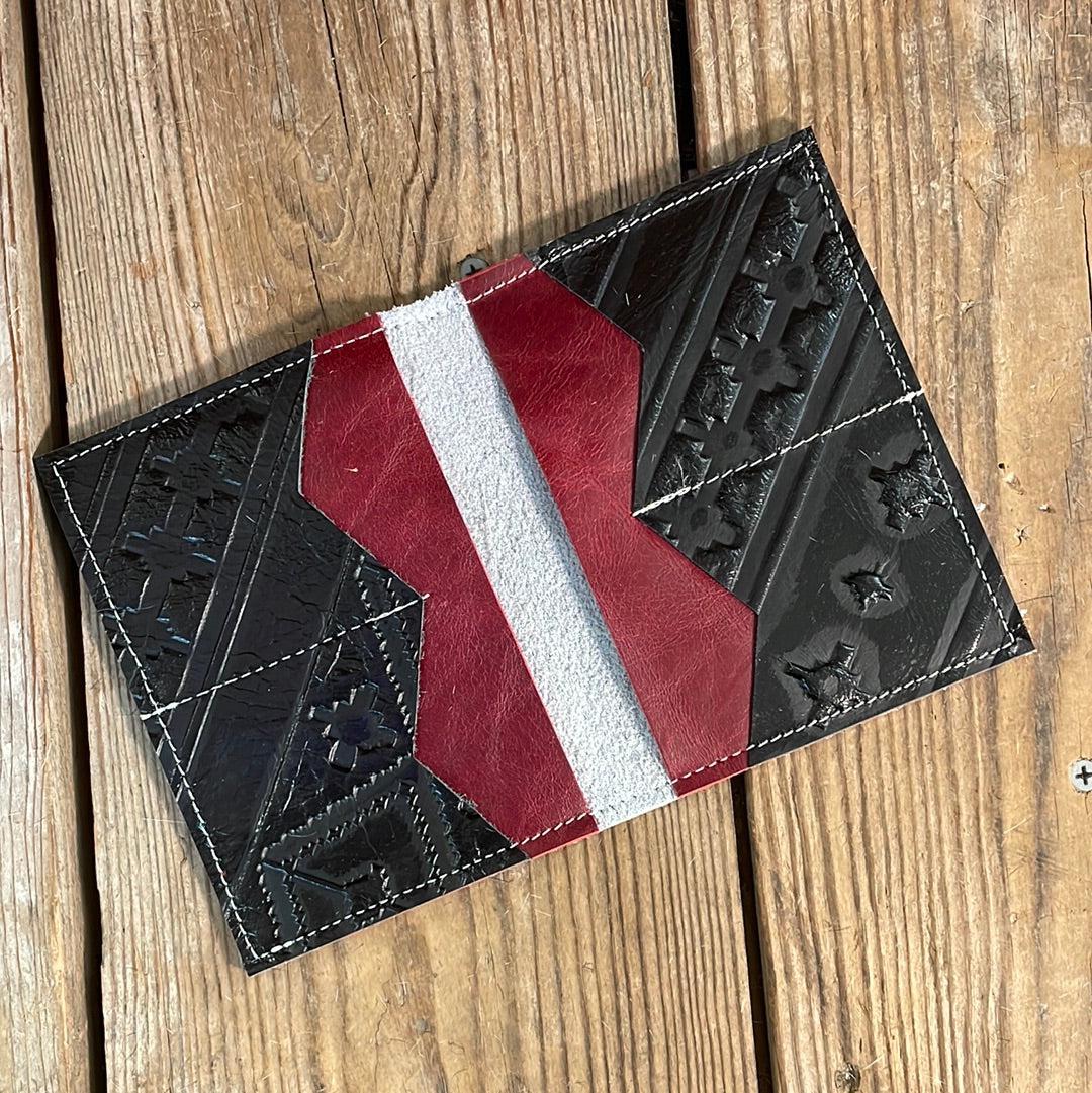 Waylon Wallet - Black & White w/-Waylon Wallet-Western-Cowhide-Bags-Handmade-Products-Gifts-Dancing Cactus Designs