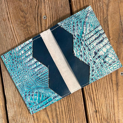 Waylon Wallet - Black & White w/-Waylon Wallet-Western-Cowhide-Bags-Handmade-Products-Gifts-Dancing Cactus Designs