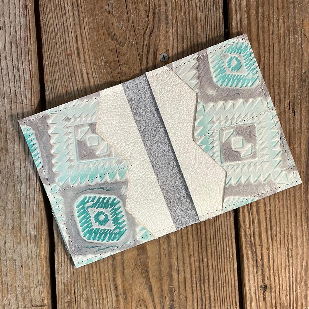 Waylon Wallet - Black & White w/-Waylon Wallet-Western-Cowhide-Bags-Handmade-Products-Gifts-Dancing Cactus Designs