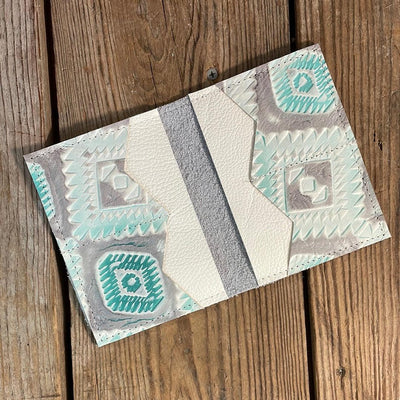 Waylon Wallet - Black & White w/-Waylon Wallet-Western-Cowhide-Bags-Handmade-Products-Gifts-Dancing Cactus Designs