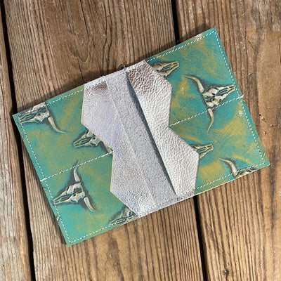 Waylon Wallet - Black & White w/-Waylon Wallet-Western-Cowhide-Bags-Handmade-Products-Gifts-Dancing Cactus Designs