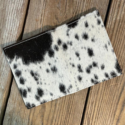 Waylon Wallet - Black & White w/-Waylon Wallet-Western-Cowhide-Bags-Handmade-Products-Gifts-Dancing Cactus Designs