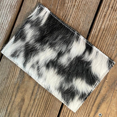 Waylon Wallet - Black & White w/-Waylon Wallet-Western-Cowhide-Bags-Handmade-Products-Gifts-Dancing Cactus Designs