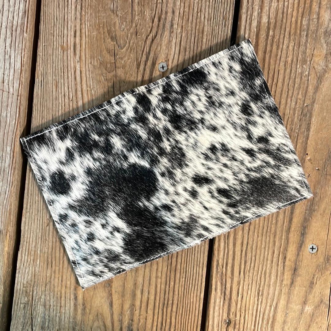Waylon Wallet - Black & White w/-Waylon Wallet-Western-Cowhide-Bags-Handmade-Products-Gifts-Dancing Cactus Designs