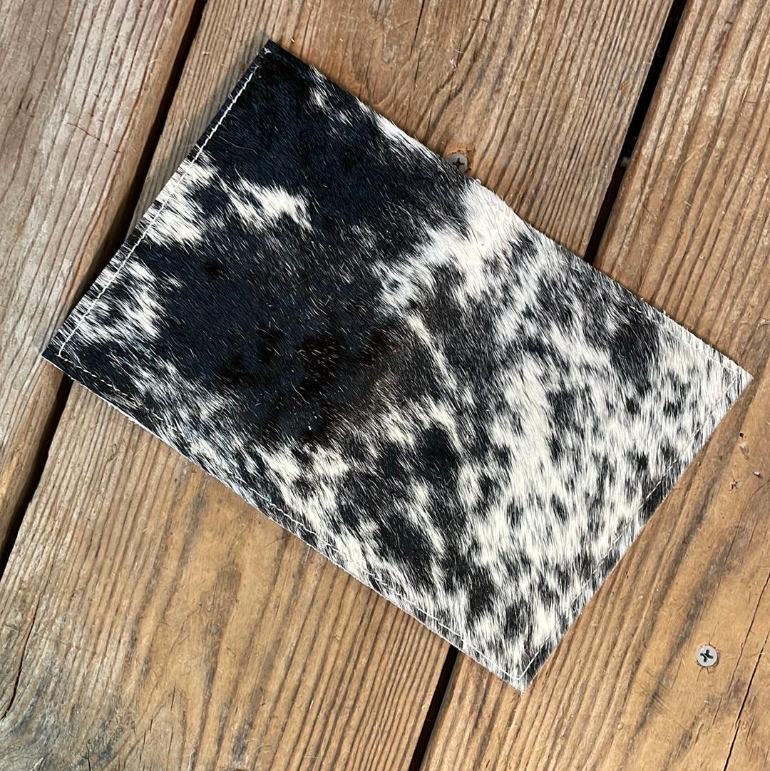 Waylon Wallet - Black & White w/-Waylon Wallet-Western-Cowhide-Bags-Handmade-Products-Gifts-Dancing Cactus Designs