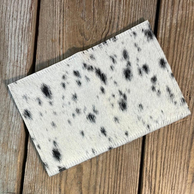 Waylon Wallet - Black & White w/-Waylon Wallet-Western-Cowhide-Bags-Handmade-Products-Gifts-Dancing Cactus Designs