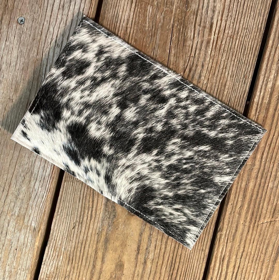 Waylon Wallet - Black & White w/-Waylon Wallet-Western-Cowhide-Bags-Handmade-Products-Gifts-Dancing Cactus Designs
