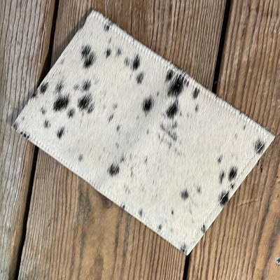 Waylon Wallet - Black & White w/-Waylon Wallet-Western-Cowhide-Bags-Handmade-Products-Gifts-Dancing Cactus Designs