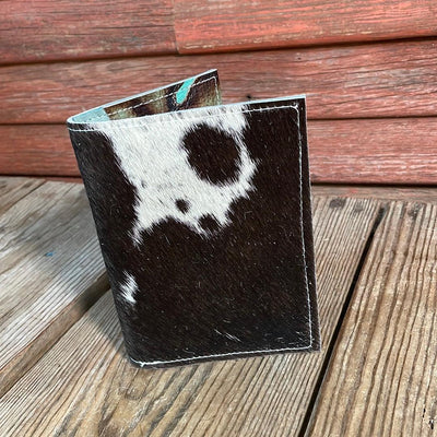 Waylon Wallet - Black & White w/-Waylon Wallet-Western-Cowhide-Bags-Handmade-Products-Gifts-Dancing Cactus Designs