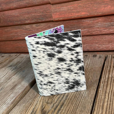 Waylon Wallet - Black & White w/-Waylon Wallet-Western-Cowhide-Bags-Handmade-Products-Gifts-Dancing Cactus Designs