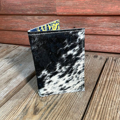 Waylon Wallet - Black & White w/-Waylon Wallet-Western-Cowhide-Bags-Handmade-Products-Gifts-Dancing Cactus Designs