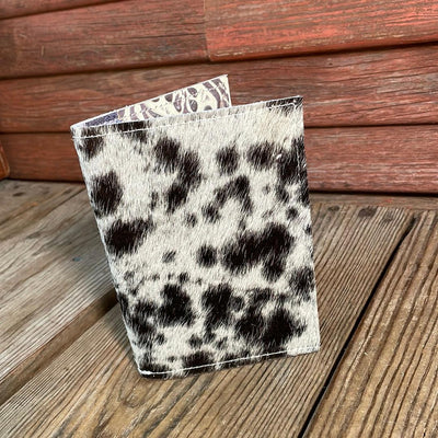 Waylon Wallet - Black & White w/-Waylon Wallet-Western-Cowhide-Bags-Handmade-Products-Gifts-Dancing Cactus Designs