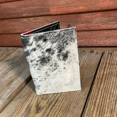 Waylon Wallet - Black & White w/-Waylon Wallet-Western-Cowhide-Bags-Handmade-Products-Gifts-Dancing Cactus Designs