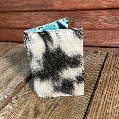 Waylon Wallet - Black & White w/-Waylon Wallet-Western-Cowhide-Bags-Handmade-Products-Gifts-Dancing Cactus Designs