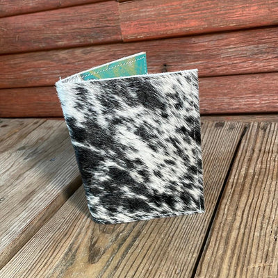 Waylon Wallet - Black & White w/-Waylon Wallet-Western-Cowhide-Bags-Handmade-Products-Gifts-Dancing Cactus Designs