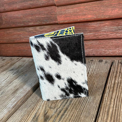 Waylon Wallet - Black & White w/-Waylon Wallet-Western-Cowhide-Bags-Handmade-Products-Gifts-Dancing Cactus Designs