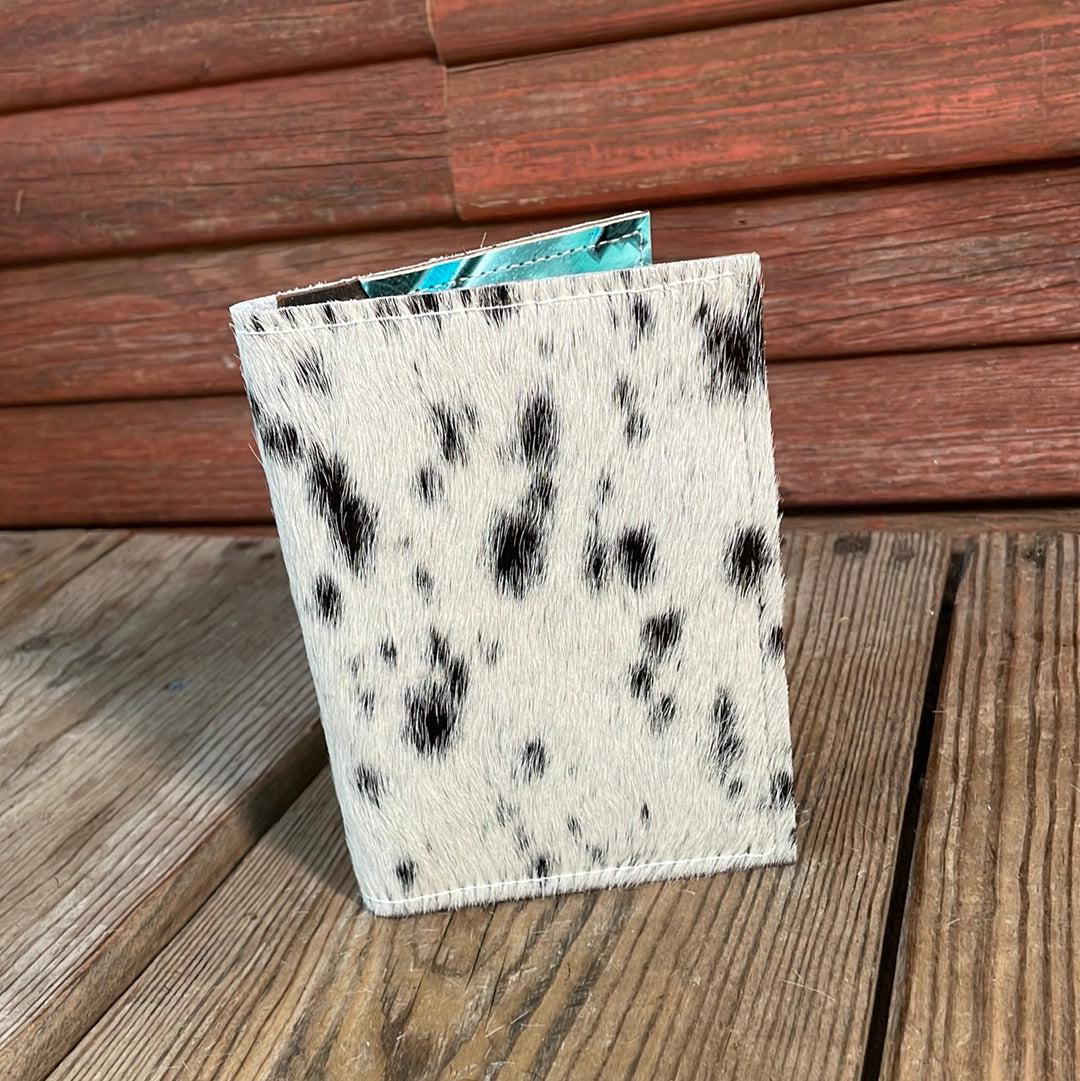 Waylon Wallet - Black & White w/-Waylon Wallet-Western-Cowhide-Bags-Handmade-Products-Gifts-Dancing Cactus Designs