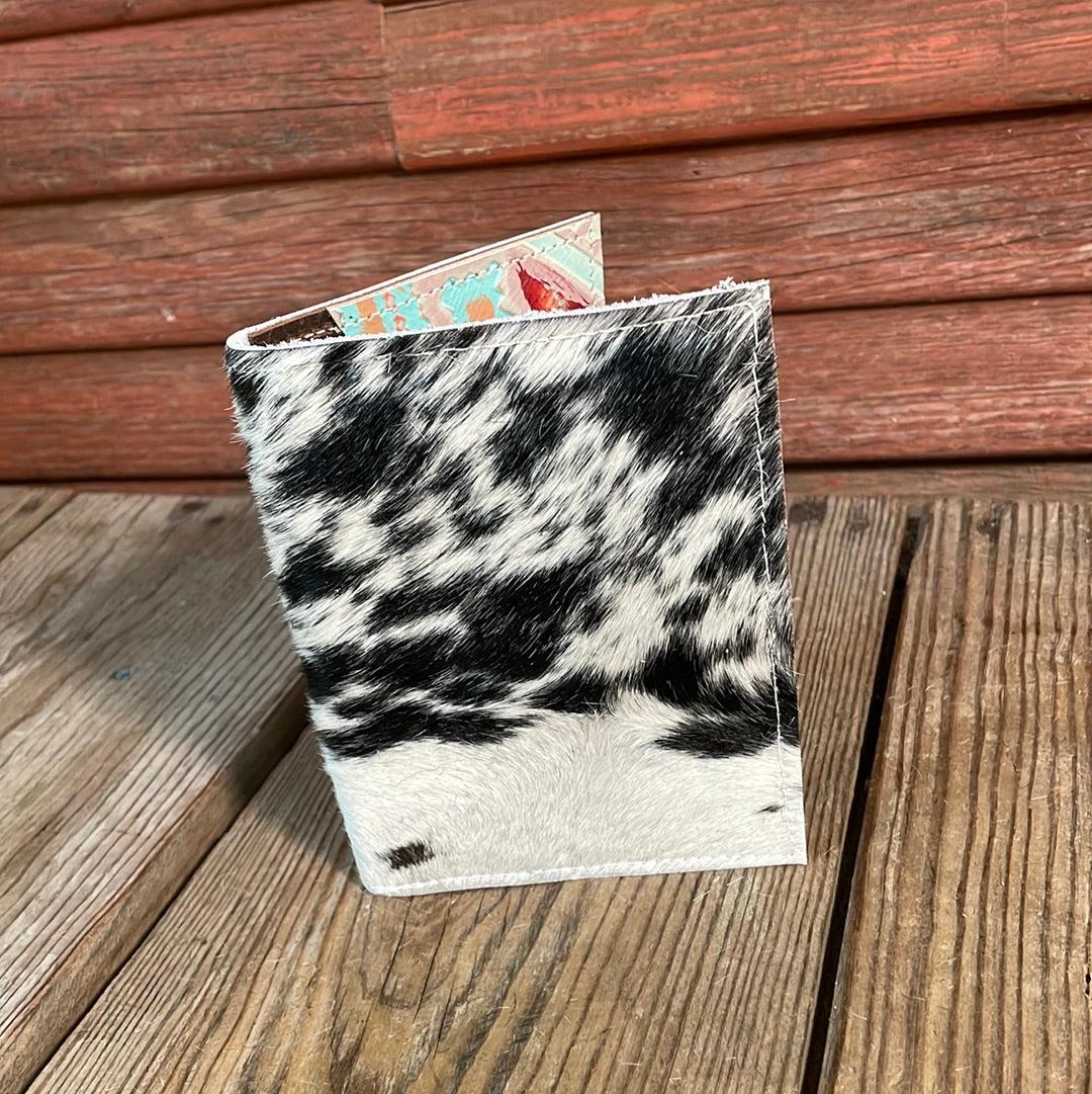 Waylon Wallet - Black & White w/-Waylon Wallet-Western-Cowhide-Bags-Handmade-Products-Gifts-Dancing Cactus Designs