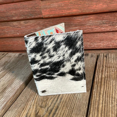 Waylon Wallet - Black & White w/-Waylon Wallet-Western-Cowhide-Bags-Handmade-Products-Gifts-Dancing Cactus Designs