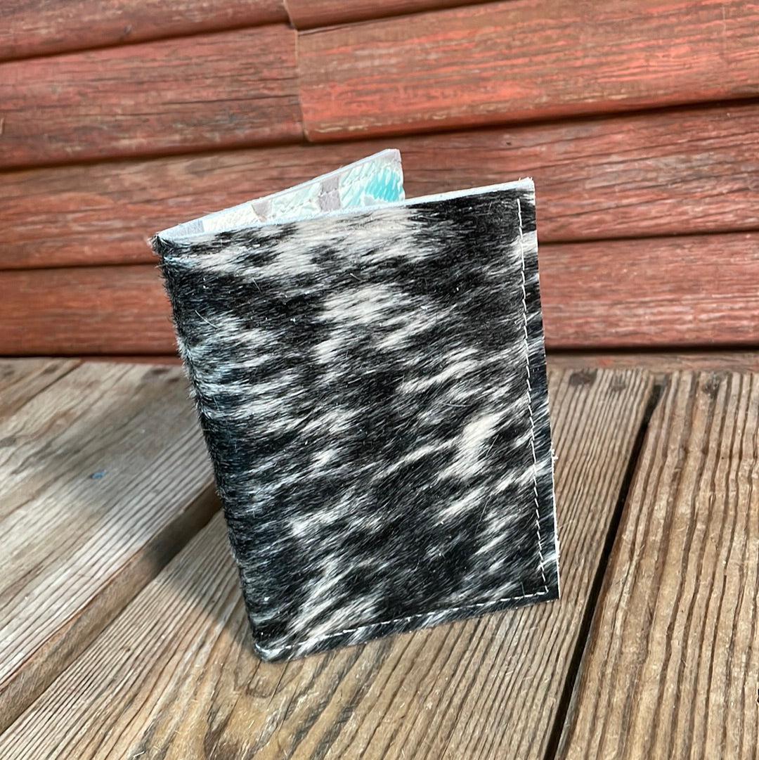 Waylon Wallet - Black & White w/-Waylon Wallet-Western-Cowhide-Bags-Handmade-Products-Gifts-Dancing Cactus Designs