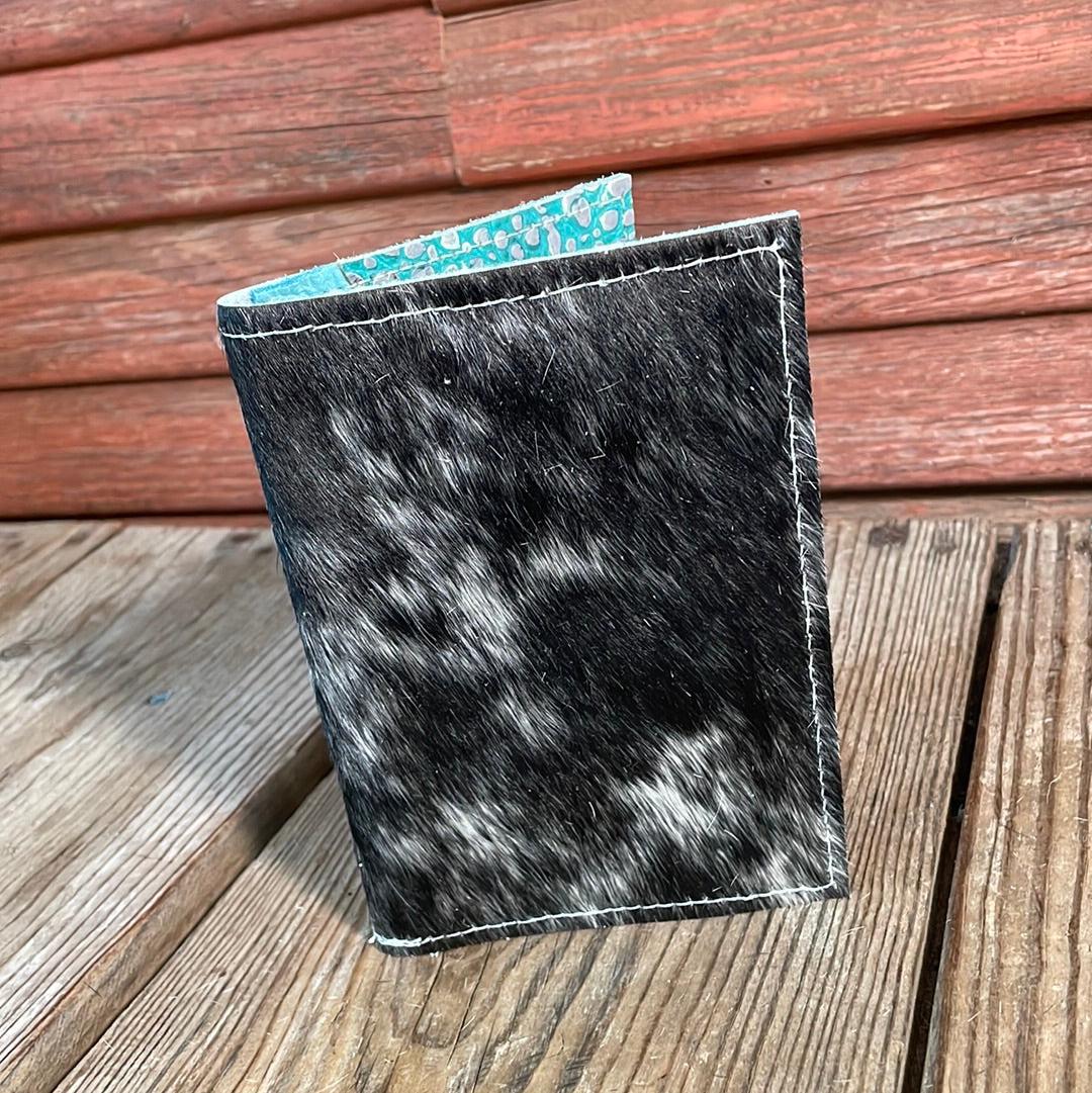 Waylon Wallet - Black & White w/-Waylon Wallet-Western-Cowhide-Bags-Handmade-Products-Gifts-Dancing Cactus Designs