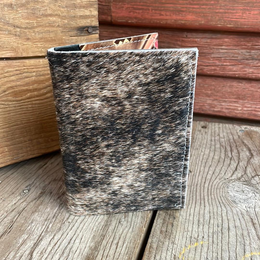 Waylon Wallet - Brindle w/ Summit Fire-Waylon Wallet-Western-Cowhide-Bags-Handmade-Products-Gifts-Dancing Cactus Designs