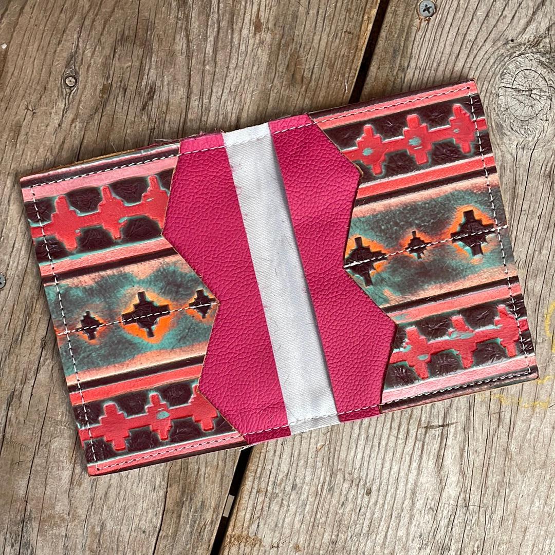 Waylon Wallet - Brindle w/ Western Sunset-Waylon Wallet-Western-Cowhide-Bags-Handmade-Products-Gifts-Dancing Cactus Designs