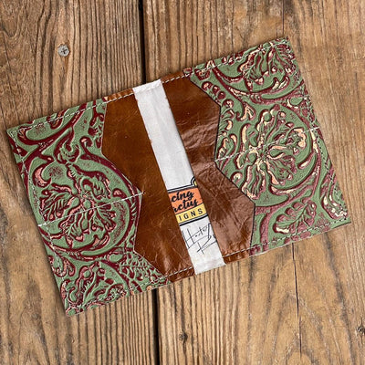 Waylon Wallet - Dapple w/ Cucumber Melon-Waylon Wallet-Western-Cowhide-Bags-Handmade-Products-Gifts-Dancing Cactus Designs