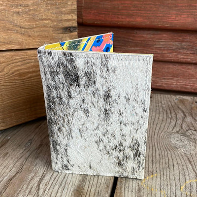 Waylon Wallet - Grey Brindle w/ Neon Trip-Waylon Wallet-Western-Cowhide-Bags-Handmade-Products-Gifts-Dancing Cactus Designs