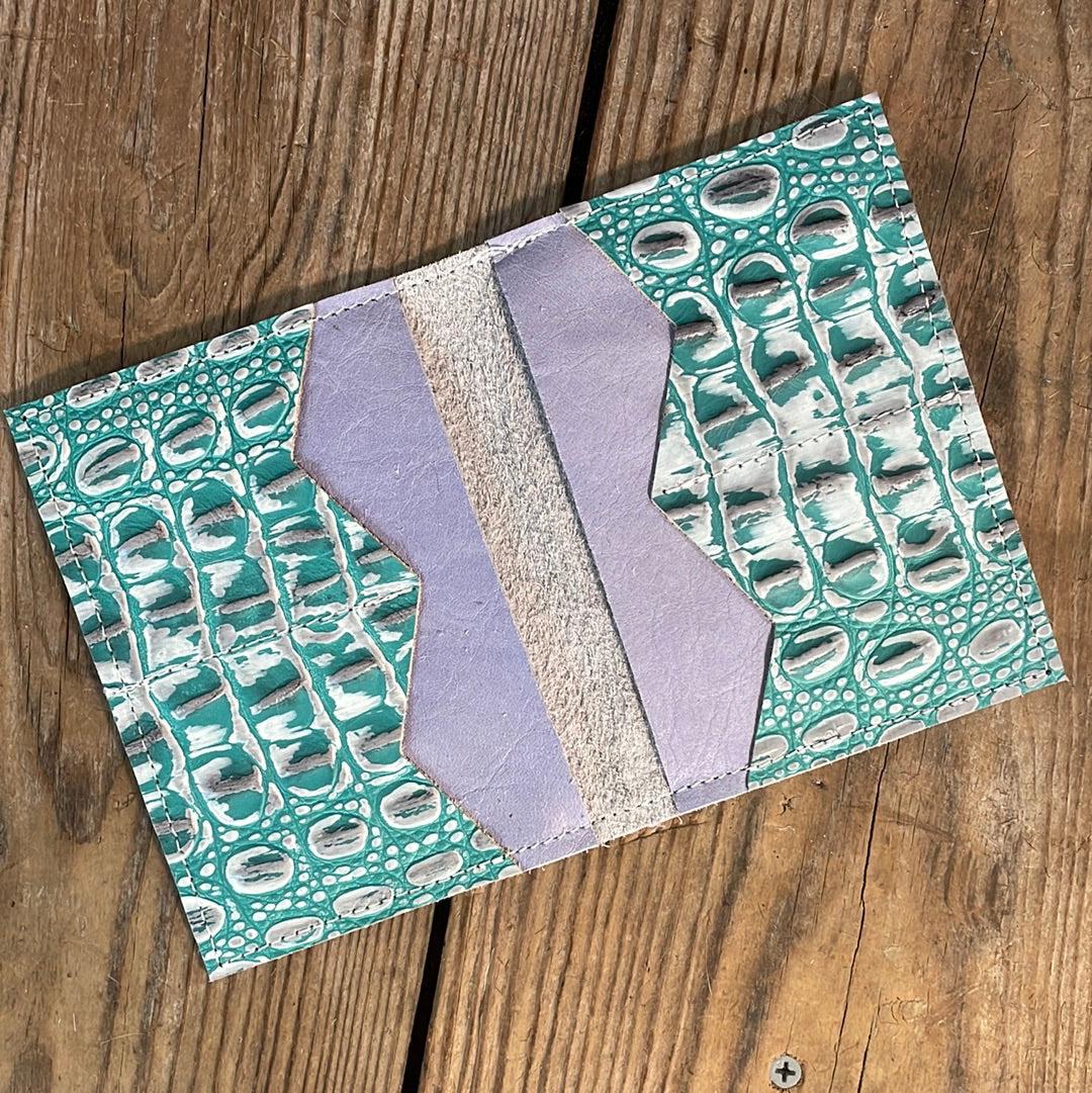 Waylon Wallet - Grey Brindle w/-Waylon Wallet-Western-Cowhide-Bags-Handmade-Products-Gifts-Dancing Cactus Designs