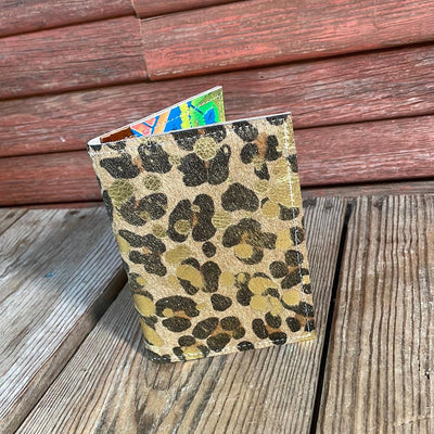 Waylon Wallet - Leopard Acid w/-Waylon Wallet-Western-Cowhide-Bags-Handmade-Products-Gifts-Dancing Cactus Designs
