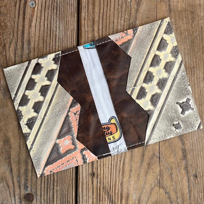 Waylon Wallet - Longhorn w/ Adobe Navajo-Waylon Wallet-Western-Cowhide-Bags-Handmade-Products-Gifts-Dancing Cactus Designs