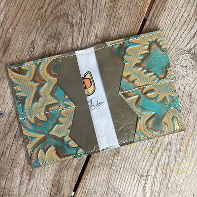 Waylon Wallet - Longhorn w/ Agave Laredo-Waylon Wallet-Western-Cowhide-Bags-Handmade-Products-Gifts-Dancing Cactus Designs