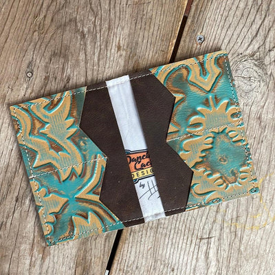 Waylon Wallet - Longhorn w/ Agave Laredo-Waylon Wallet-Western-Cowhide-Bags-Handmade-Products-Gifts-Dancing Cactus Designs