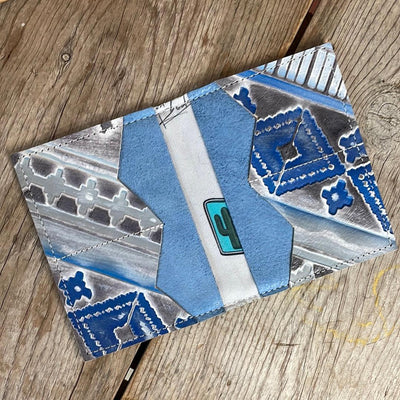 Waylon Wallet - Longhorn w/ Rocky Mountain Navajo-Waylon Wallet-Western-Cowhide-Bags-Handmade-Products-Gifts-Dancing Cactus Designs