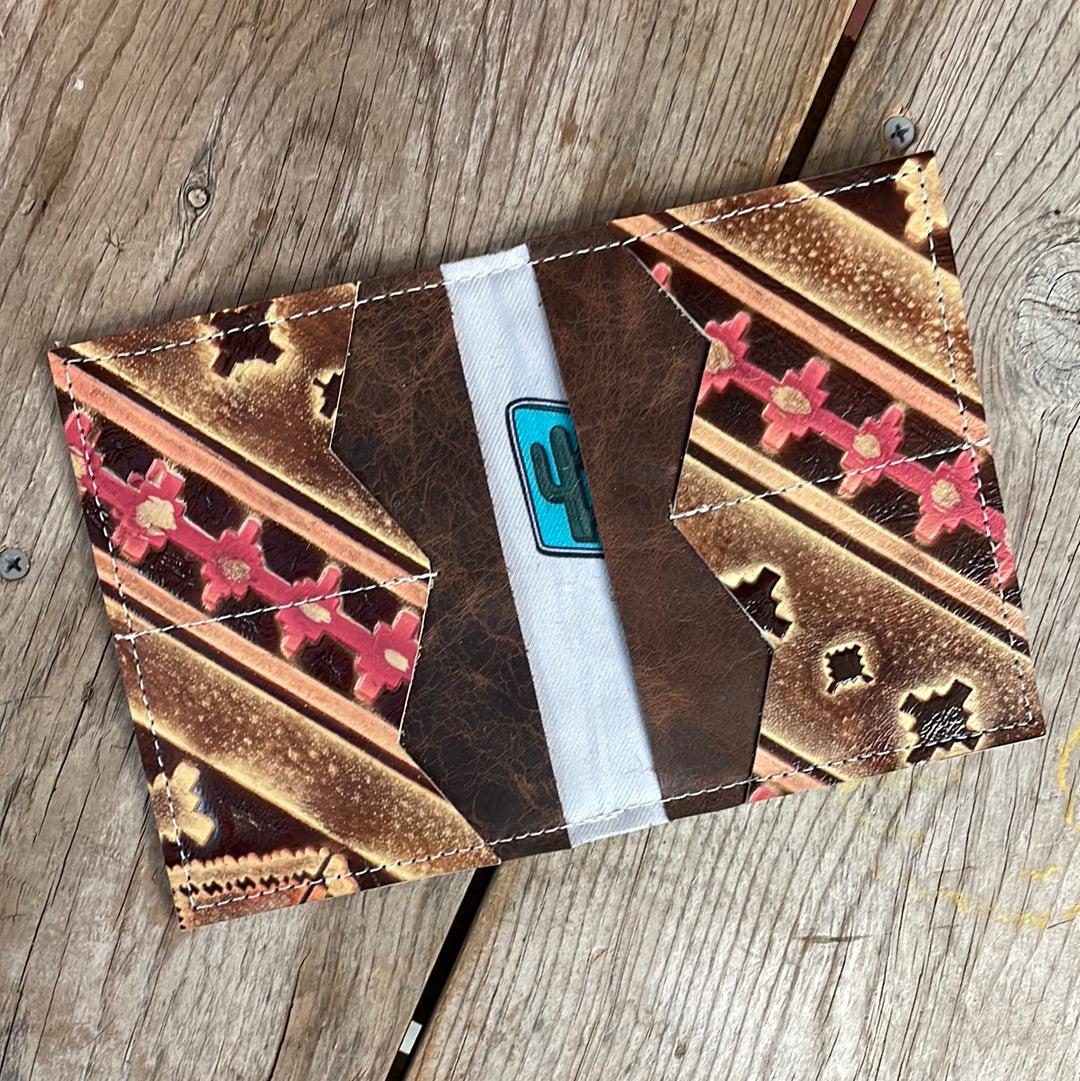 Waylon Wallet - Longhorn w/ Summit Fire-Waylon Wallet-Western-Cowhide-Bags-Handmade-Products-Gifts-Dancing Cactus Designs