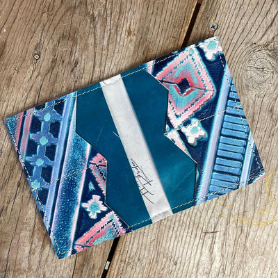 Waylon Wallet - Longhorn w/ Tucson Sundown-Waylon Wallet-Western-Cowhide-Bags-Handmade-Products-Gifts-Dancing Cactus Designs