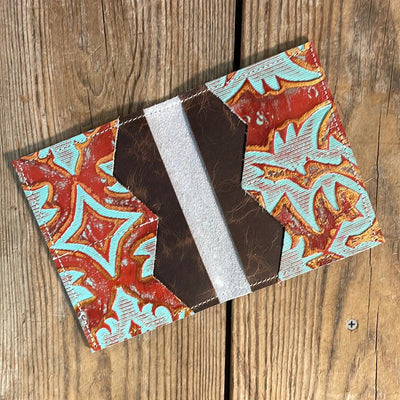 Waylon Wallet - Longhorn w/-Waylon Wallet-Western-Cowhide-Bags-Handmade-Products-Gifts-Dancing Cactus Designs