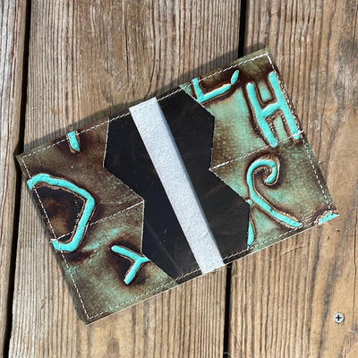 Waylon Wallet - Longhorn w/-Waylon Wallet-Western-Cowhide-Bags-Handmade-Products-Gifts-Dancing Cactus Designs