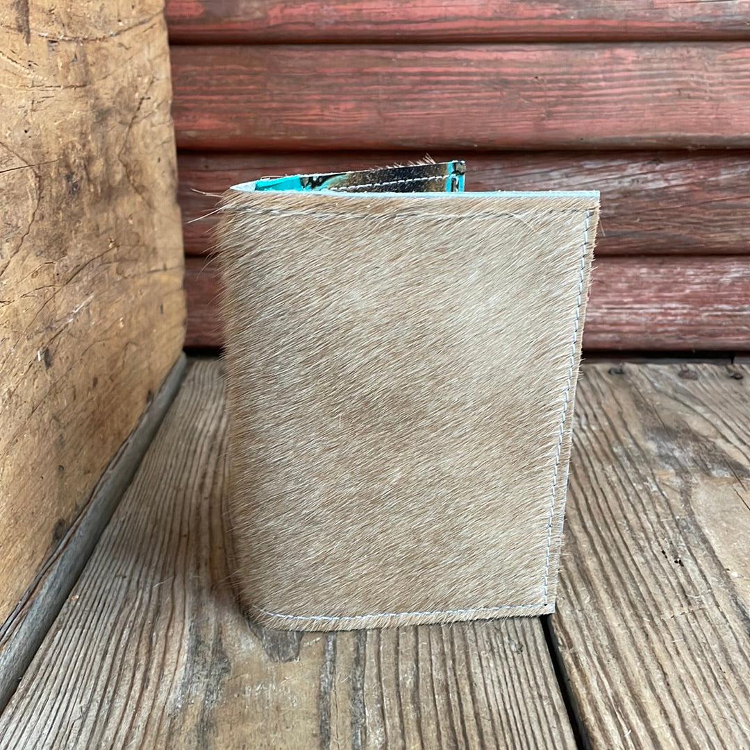Waylon Wallet - Palomino w/ Patina Skulls-Waylon Wallet-Western-Cowhide-Bags-Handmade-Products-Gifts-Dancing Cactus Designs