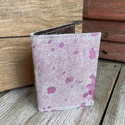 Waylon Wallet - Pink Acid w/ Cowboy Tool-Waylon Wallet-Western-Cowhide-Bags-Handmade-Products-Gifts-Dancing Cactus Designs