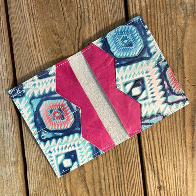 Waylon Wallet - Pink Acid w/-Waylon Wallet-Western-Cowhide-Bags-Handmade-Products-Gifts-Dancing Cactus Designs