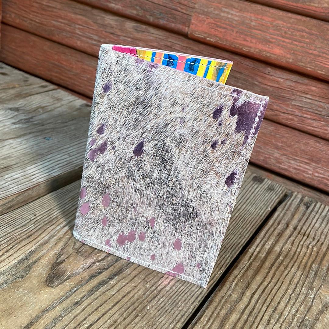 Waylon Wallet - Pink Acid w/-Waylon Wallet-Western-Cowhide-Bags-Handmade-Products-Gifts-Dancing Cactus Designs
