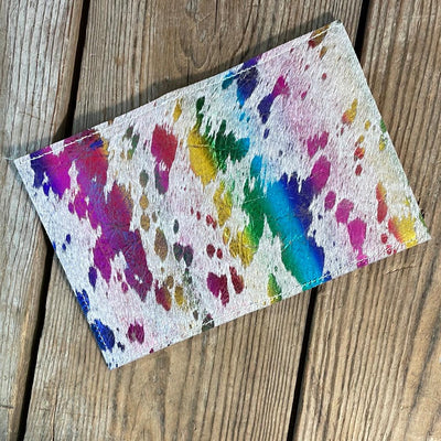 Waylon Wallet - Rainbow w/-Waylon Wallet-Western-Cowhide-Bags-Handmade-Products-Gifts-Dancing Cactus Designs