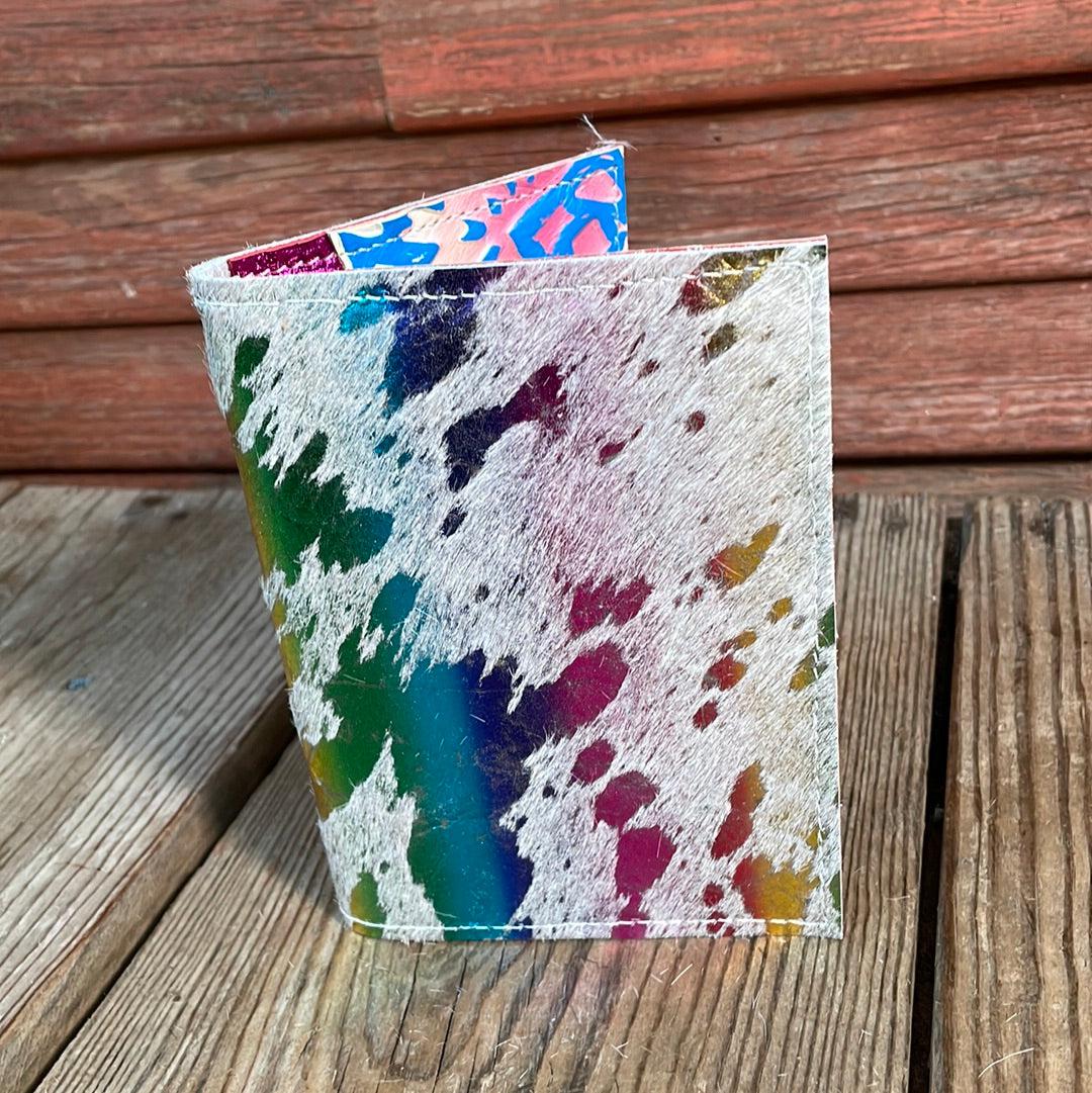 Waylon Wallet - Rainbow w/-Waylon Wallet-Western-Cowhide-Bags-Handmade-Products-Gifts-Dancing Cactus Designs