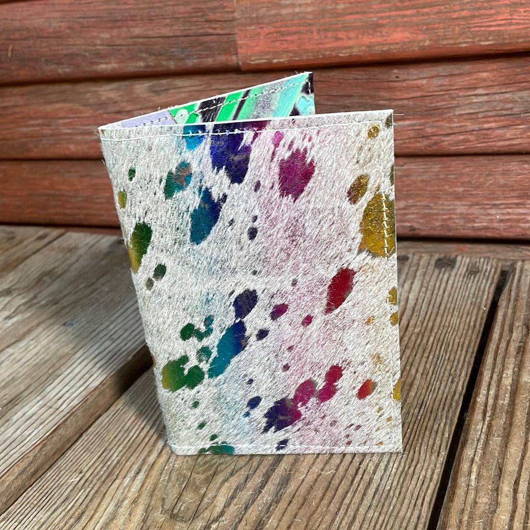 Waylon Wallet - Rainbow w/-Waylon Wallet-Western-Cowhide-Bags-Handmade-Products-Gifts-Dancing Cactus Designs