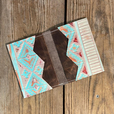 Waylon Wallet - Tricolor Acid w/-Waylon Wallet-Western-Cowhide-Bags-Handmade-Products-Gifts-Dancing Cactus Designs